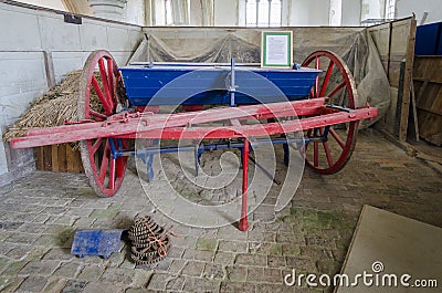 Antique Farming Equipment - seed drill Stock Photo