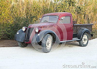 Antique Fiat Truck, Five star Borgo Egnazia Resort Savelletri Di Fasano, Italy Editorial Stock Photo