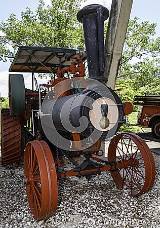 Antique Fire Engine Stock Photo