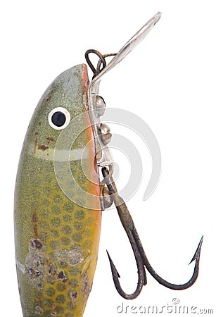 Antique fishing lure Stock Photo