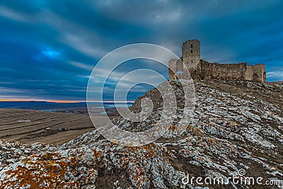 Antique fortress ruins. Enisala Stock Photo