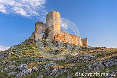 Antique fortress ruins. Enisala, Romania Stock Photo