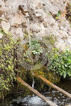 Antique fresh water fountain Stock Photo