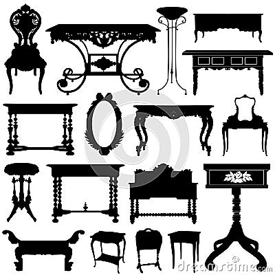 Antique furniture Vector Illustration