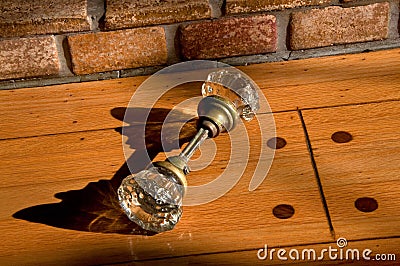 Antique Glass Door Knob Stock Photo