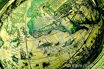 Antique globe - North America Stock Photo