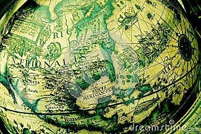 Antique globe - North America Stock Photo