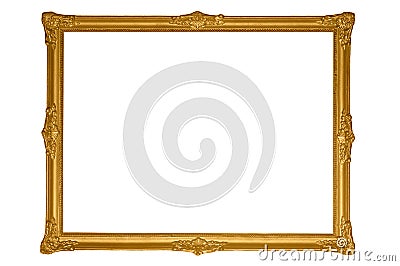 Antique gold frame Stock Photo