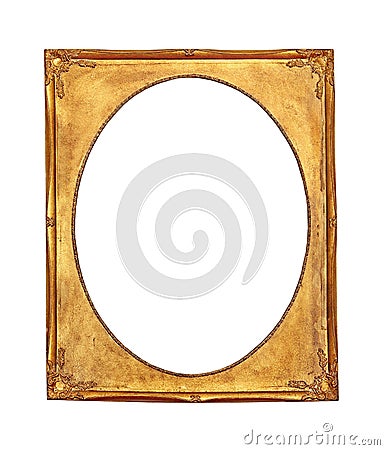 Antique gold frame Stock Photo