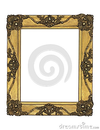 antique gold picture frame Stock Photo
