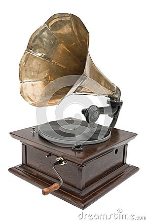 Antique gramophone Stock Photo