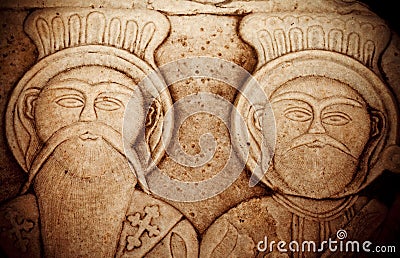 Antique Greek Art Barble Background Stock Photo