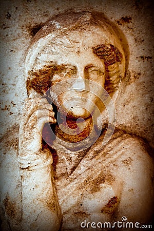 Antique Greek Art Barble Background Stock Photo