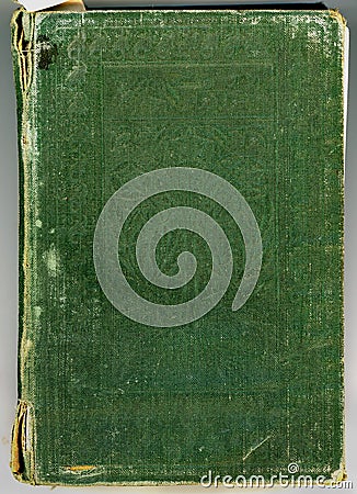 Antique green book cover Editorial Stock Photo