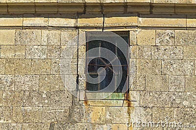 Antique grille in a window Stock Photo