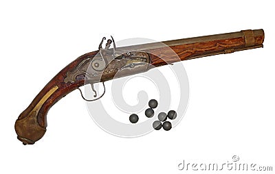 Antique gun eighteenth-nineteenth centuries. Stock Photo