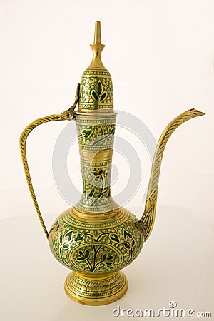 Antique indian drink storage vessel Stock Photo