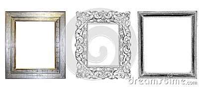 Antique isolated metal picture frame Stock Photo