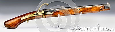 Antique Japanese Matchlock Gun. Stock Photo