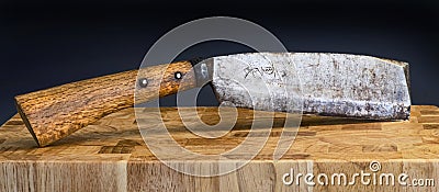 Antique Japanese Cleaver. Stock Photo