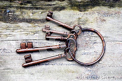 Antique keys Stock Photo