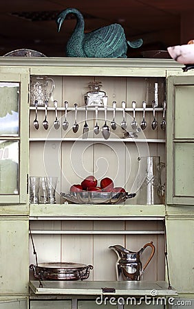 Antique Kitchen Cupboard Stock Photo