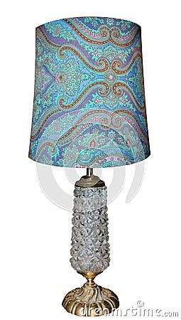 Antique Lamp with Glass Base Stock Photo