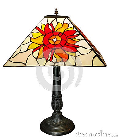 Antique Lead Light Lamp Stock Photo