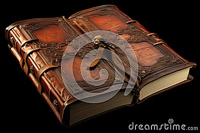 Antique leather book Stock Photo