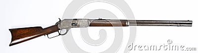 Antique Lever Action Rifle. Stock Photo