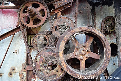 Antique Machinery Powered by Ingenuity Stock Photo