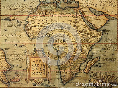 Antique map of Africa Stock Photo