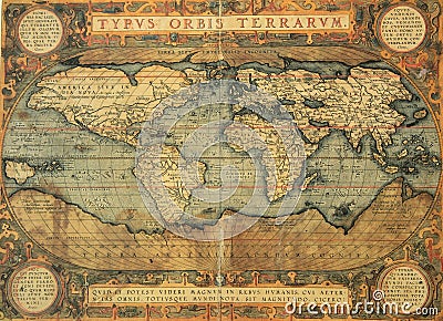 Antique map of world Stock Photo