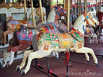 Antique Merry Go Round Editorial Stock Photo