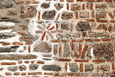 Antique natural stonewall Stock Photo