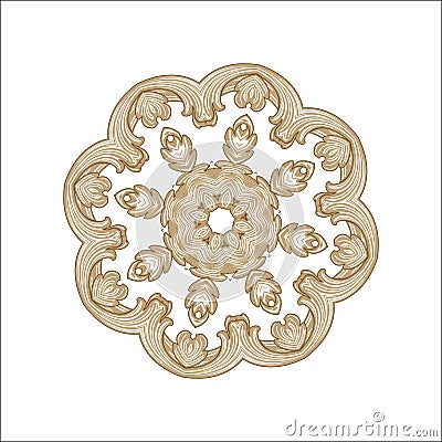 ANTIQUE ORNAMENT VECTOR ILUSTRATION Stock Photo