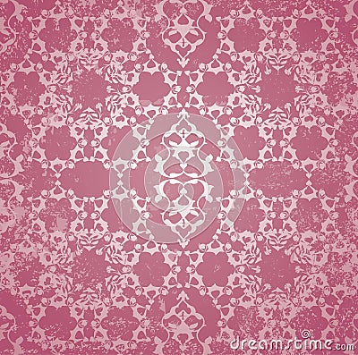 Antique ottoman grungy wallpaper raster design Vector Illustration