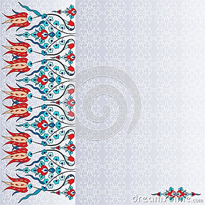 Antique ottoman turkish pattern vector design ninety six Vector Illustration