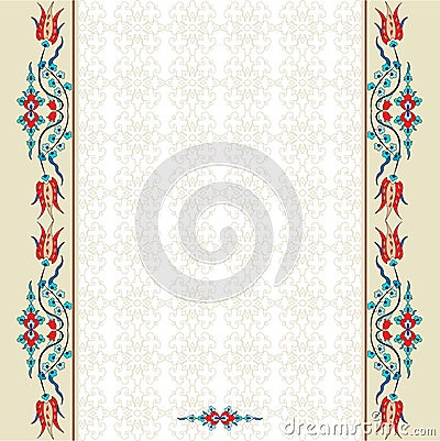 Antique ottoman turkish pattern vector design ninety three Vector Illustration