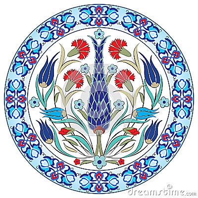 Antique ottoman turkish pattern vector design thirty nine Vector Illustration