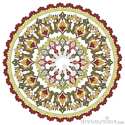 Antique ottoman turkish pattern vector design twenty four Vector Illustration