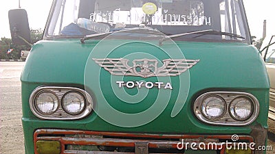 Antique pickup car with typical decoration Editorial Stock Photo