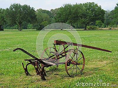 Antique Plow Stock Photo