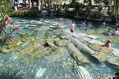 Antique Pool in Hierapolis Ancient City, Turkey Editorial Stock Photo