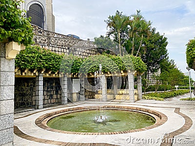 Antique Portuguese Architecture Colonial Macau Heritage Building Sai Van Mansion Colina da Penha Hill Garden Luxury Lifestyle Stock Photo