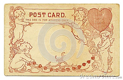 Antique Postcard Stock Photo