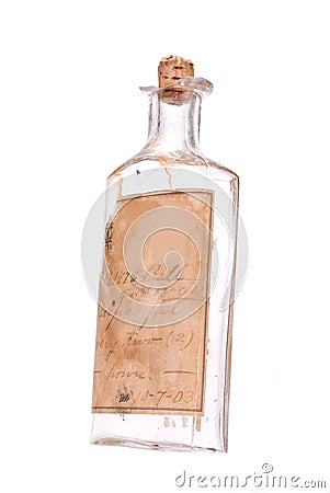 Antique Prescription Medicine Bottle Stock Photo