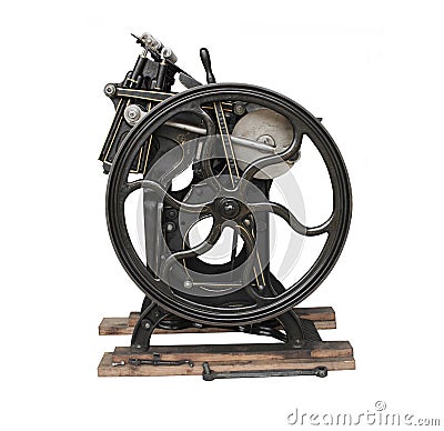 Antique press with gold trim Stock Photo