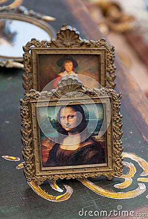 Mona lisa portrait Editorial Stock Photo
