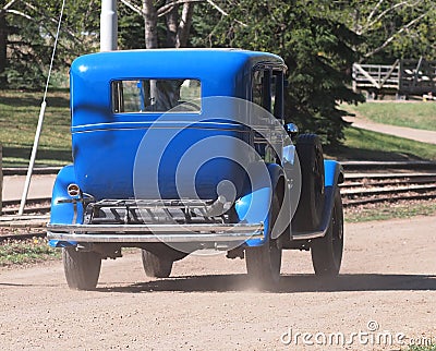 Antique Restored Blue Ford Editorial Stock Photo